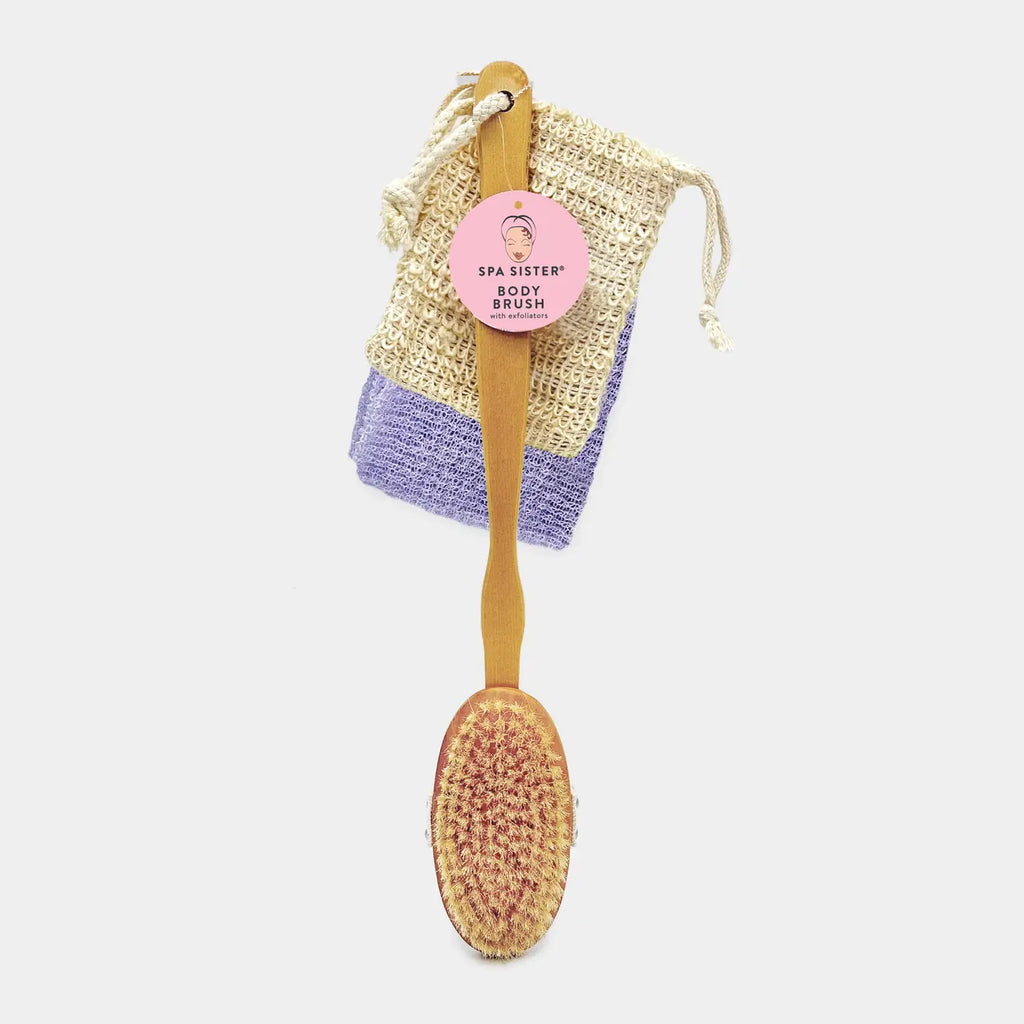 Bath Brush with Exfoliators (Sisal Soap Sak)