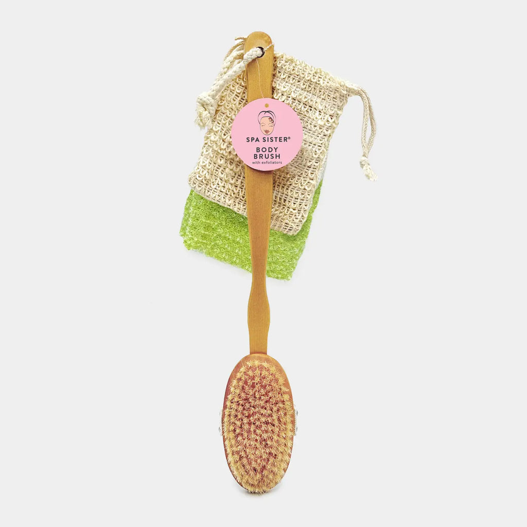 Bath Brush with Exfoliators (Sisal Soap Sak)