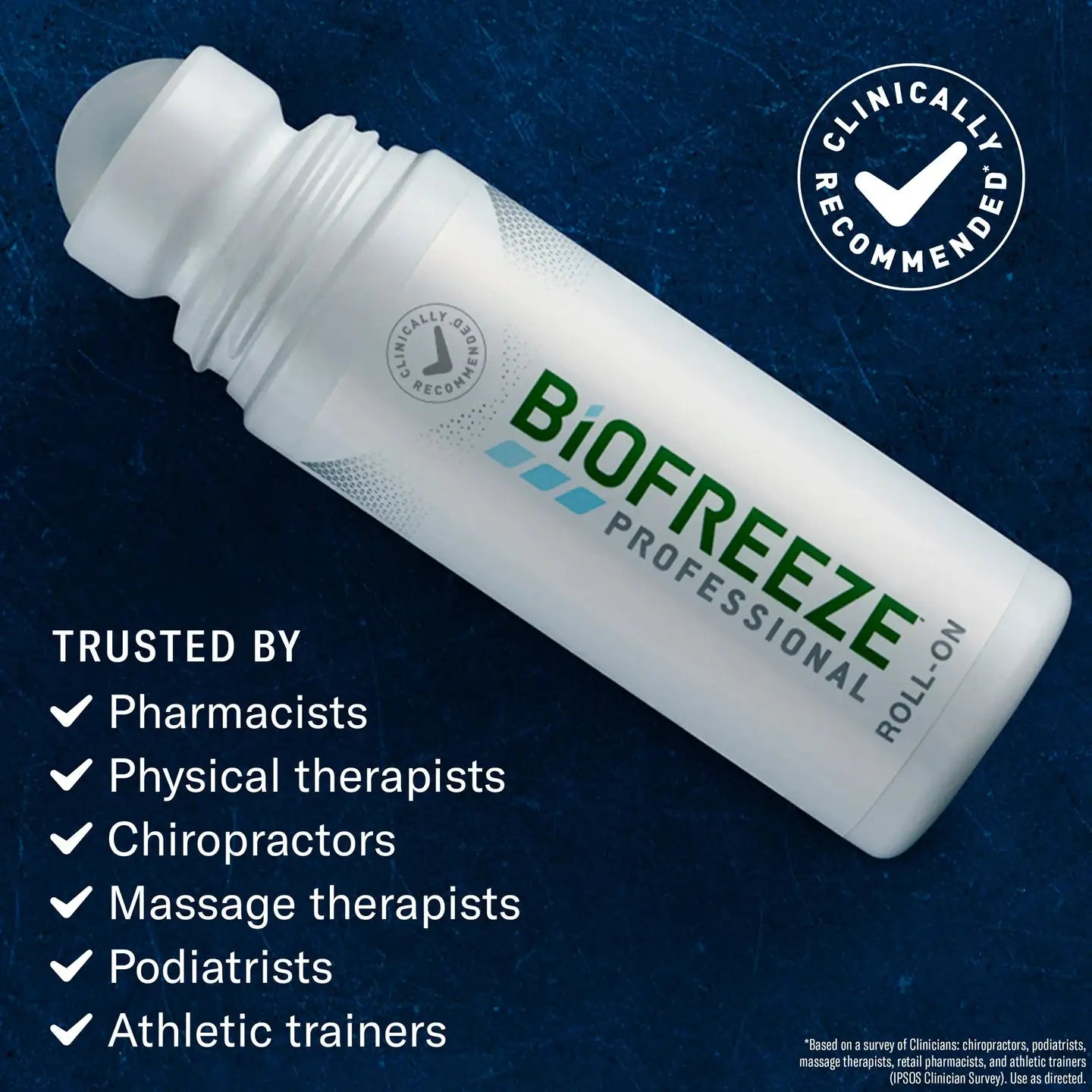 Biofreeze Professional Menthol Pain Relief Roll-On Gel, 3oz