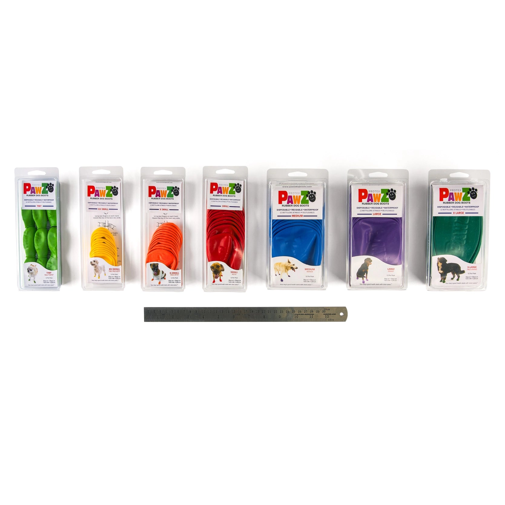 Pawz Rubber Dog Boots, 12 Boots