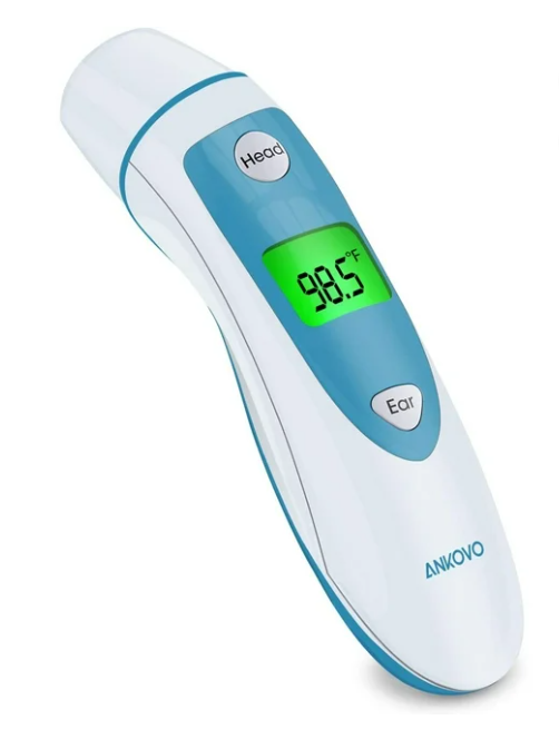 ANKOVO Digital Infrared Forehead and Ear Thermometer, Non-Contact