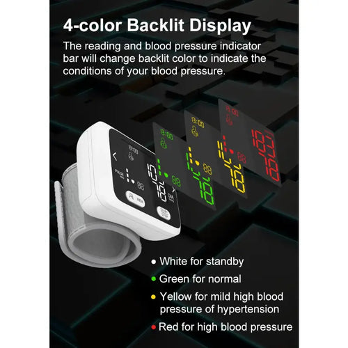 Baymed Automatic Wrist Blood Pressure Monitor Home Use/Gift