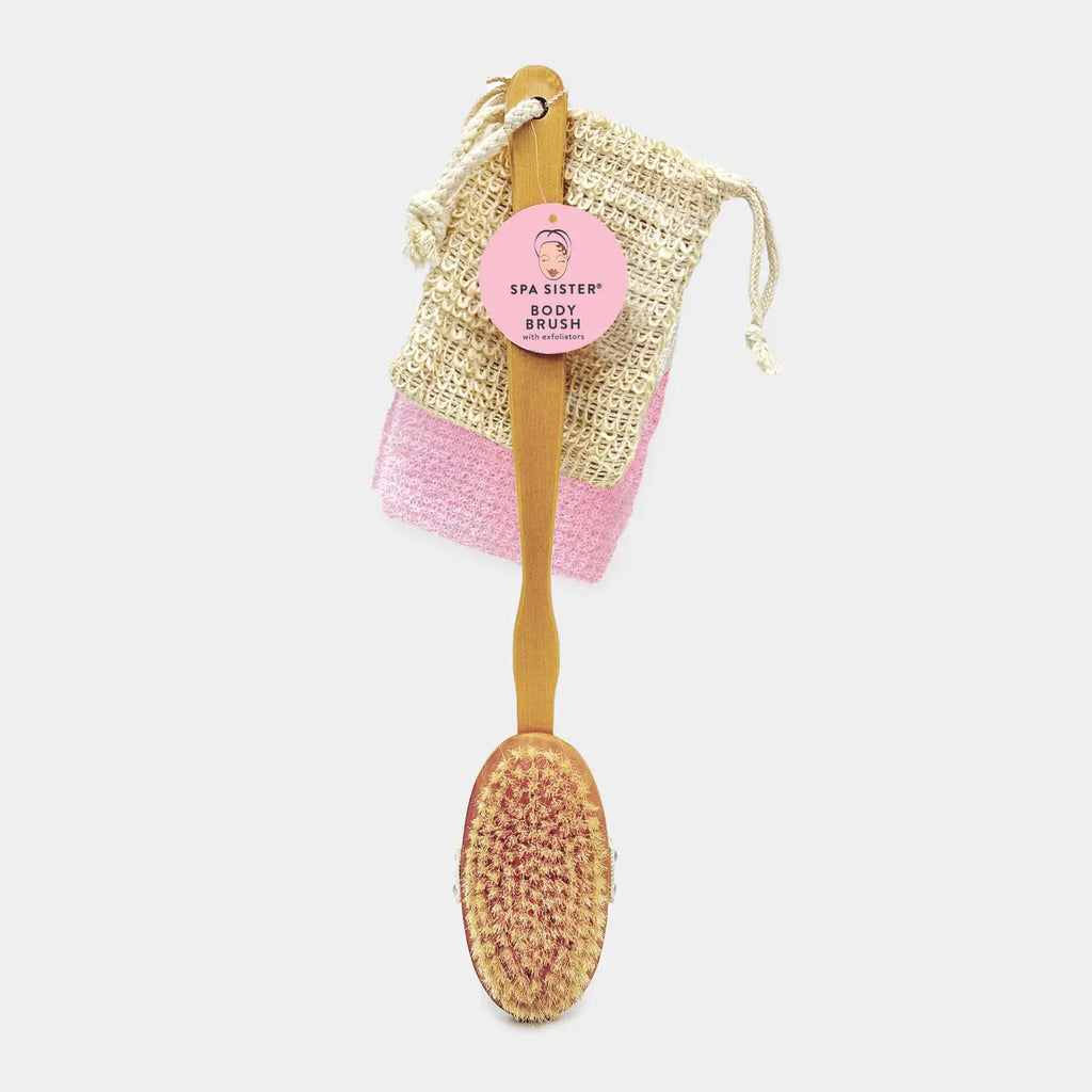 Bath Brush with Exfoliators (Sisal Soap Sak)