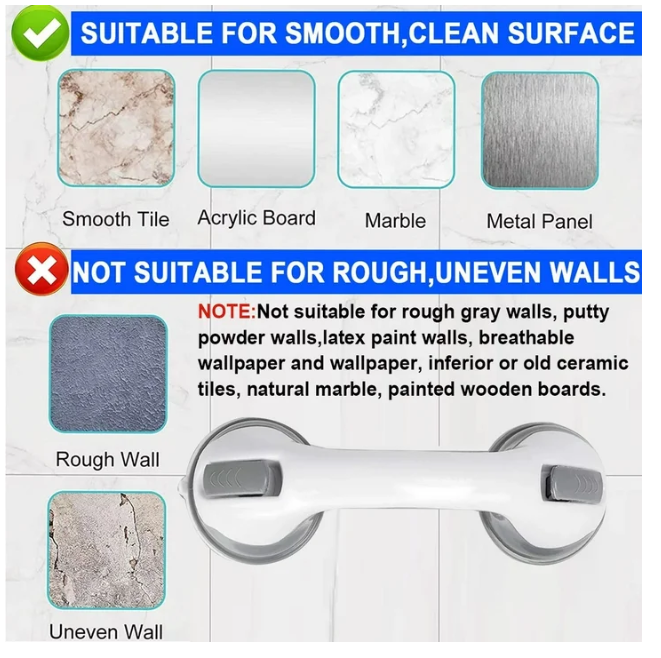 2Pack Anti-Slip Bathroom Shower Grab Bars